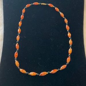 Orange Costume Jewelry Necklace